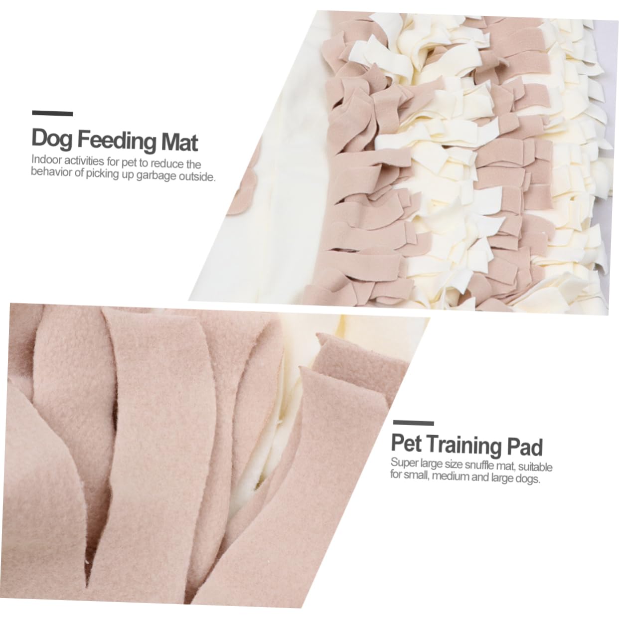 FRCOLOR Tapis de Fouille pour Chien en Peluche, Beige, pour L’Apprentissage de L’Alimentation Lente, Activités Intérieures, Petits et Grands Chiens