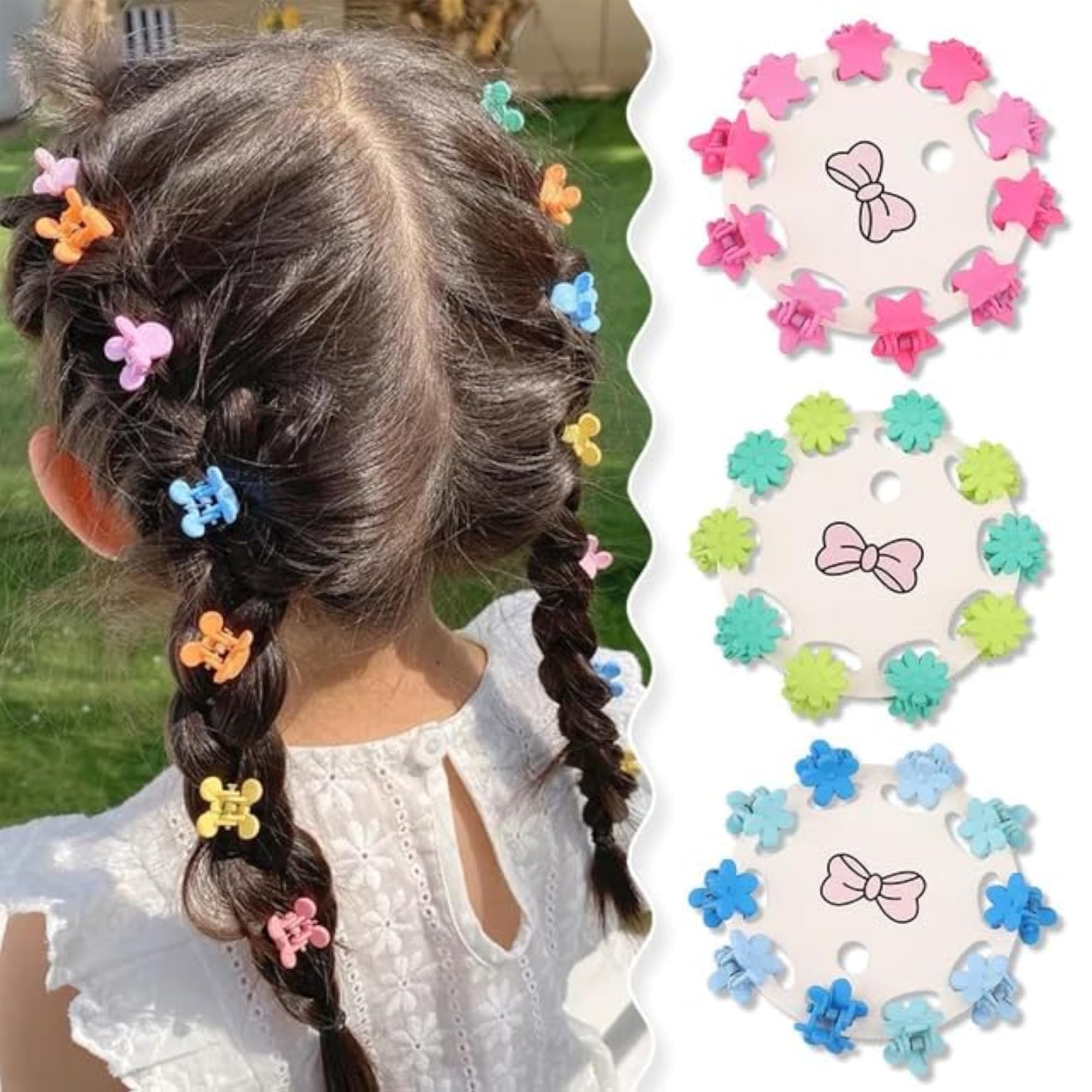 30 Pcs Mini Colorful Baby Hair Clips for Girls