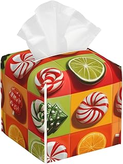 29 Christmas Tabletop Decor Centerpiece Ideas For Festive Homes 60 Decorative Tissue Box Cover Square - Colorful Holiday Candy Print Leathe...