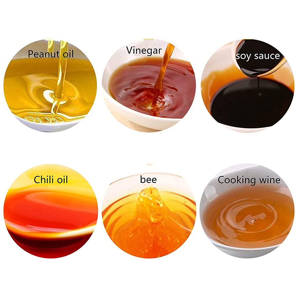 Bottiglie per olio in ceramica Bottiglia per dispenser in ceramica Olio d'oliva Salsa di soia Ampolla per aceto Contenitore per condimenti liquidi Lattina per cucinare (B)