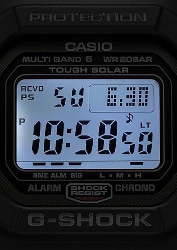 Vista 3 de Casio G-Shock GW-5000U-1JF Onda de radio solar resistente al agua de 20 ATM Serie GW-5000 Enviado desde Japón, Negro -, Moderno