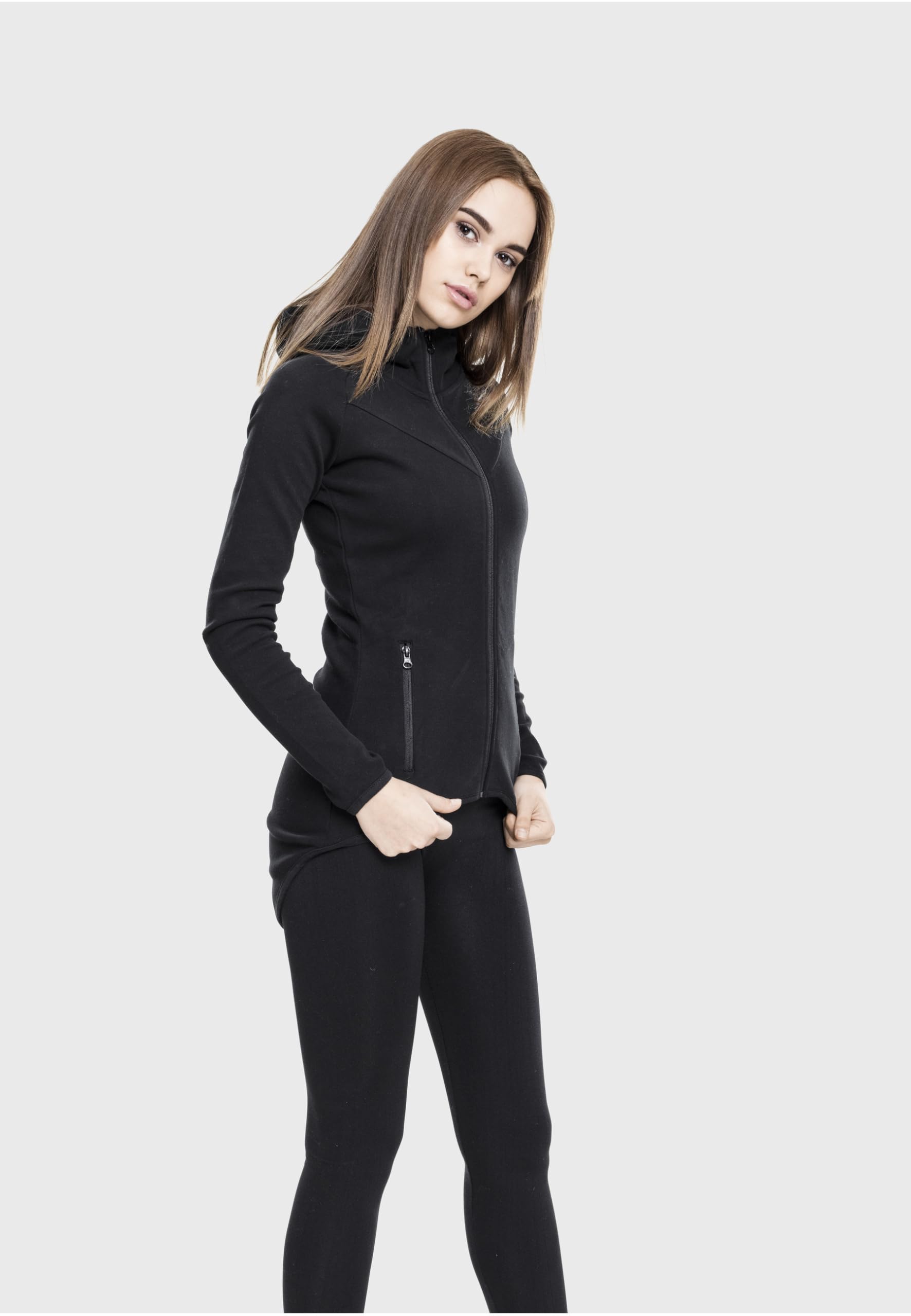 Urban Classics Damen Ladies Athletic Interlock Zip Hoody