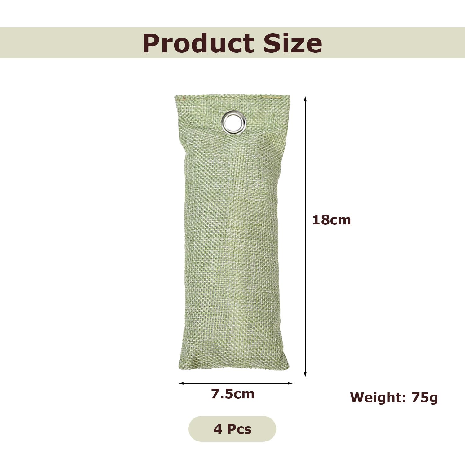 4 Pcs Bolsa de Carbón Activo de Bambú, Neutralizador de Olores para Zapatos, Paquetes de Bolsa Purificadora de Aire de Carbón Activado, Bolsa Desodorante para Armarios, Zapatos, Automóvil