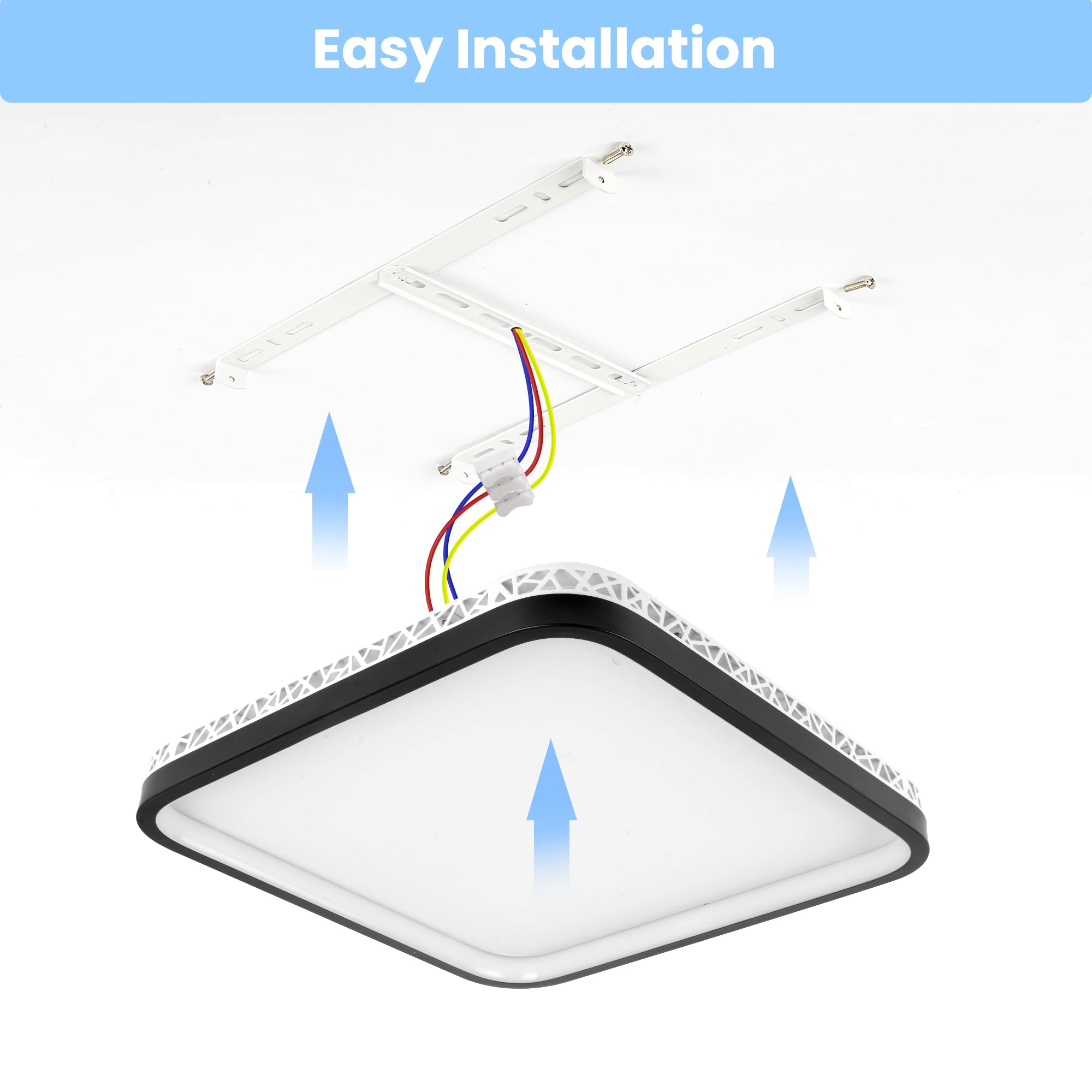 OTREN Plafoniera LED Soffitto Dimmerabile, Plafoniera Soffitto 3000K-6500K con Telecomando, Lampadario Led Soffitto 36W 3600LM, Lampada Parete for Soggiorno Camera da Letto Cucina Bagno, Ø30CM