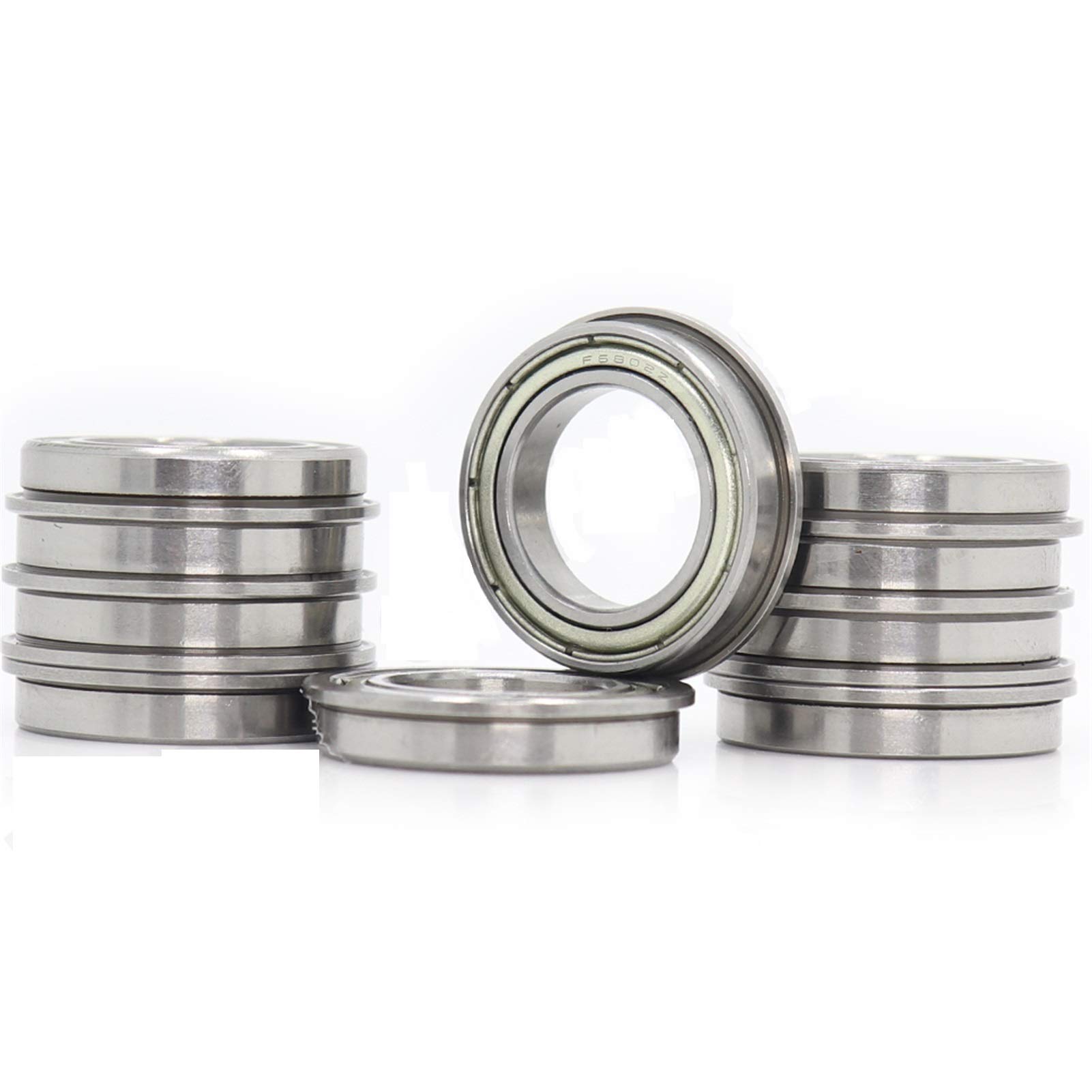 WUXUN-BR F6802ZZ شفة تحمل 15x24x5mm 10PCS مزدوجة محمية الأخدود العميق f6802 z زز الكرة المحامل F6802-2Z F6802Z