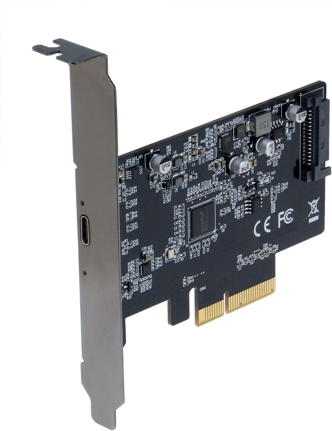 Sedna - PCIe x4 1 Port USB 3.2 Gen 2x2 Type C (20Gbps) Adapter Card