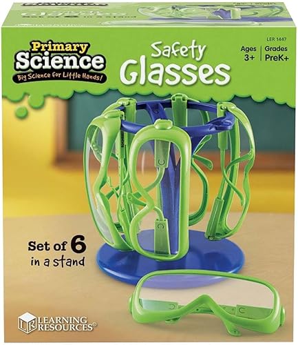 Miniatura 3 de Learning Resources Gafas de seguridad científica con soporte, ciencia preescolar, juego de 6, a partir de 3 años