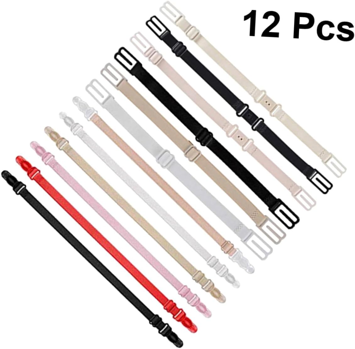 36 Pcs Bra Strap Clips Non-slip Bra Straps for Women 3 Pin 3 General 6 Fixing Versions Clear