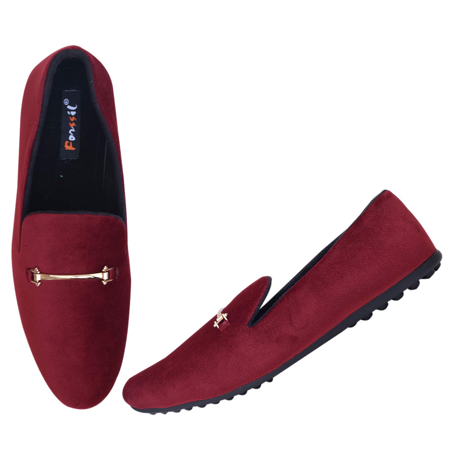 FORSSIL Present Velvet Designer, Comfortable and Amazingly Stylish Loafer and Formal Shoe Specially Design for Men and Boys (FSL-1107) Cherry (B08FGBV4FP) Amazon Price History, Amazon Price Tracker