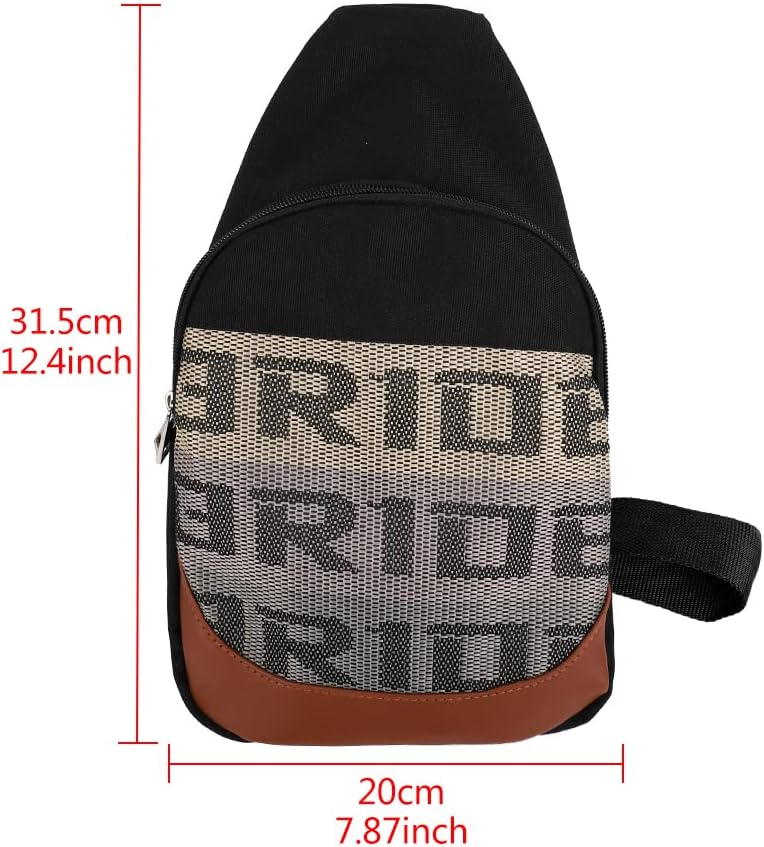 BRIDE Black Backpack Cross Body Chest Pack Shoulder Waist Bag Messenger