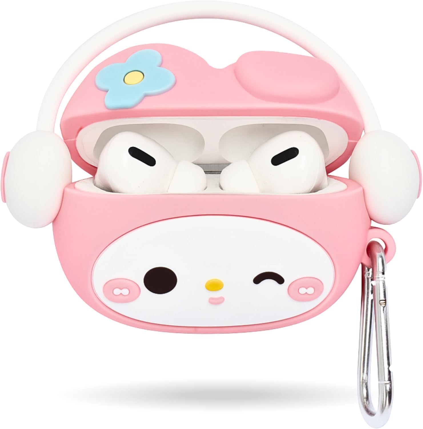 Cute AirPods Pro 3 Case Cover (2025) Kit, 3D Cartoon Kawaii Soft