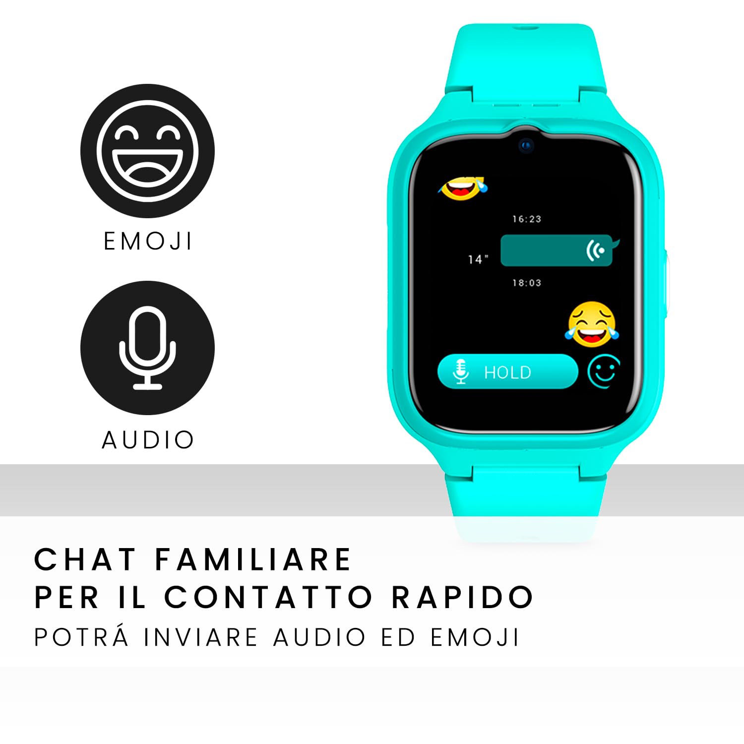 SPC Smartee 4G Kids Smart Watch dla dzieci, GPS, rozmowy wideo i rozmowy wideo, czat rodzinny, tryb szkolny, przycisk SOS, IP68 i zarządzanie smartwatchem w darmowej aplikacji Smart Clan