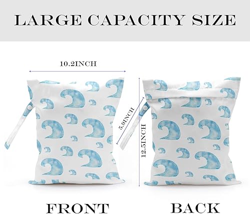 Miniatura 2 de zcyxuuw Bolsa húmeda, bolsa húmeda y seca, bolsa húmeda para traje de baño, viajes, playa, piscina, pañales, ropa sucia de yoga, gimnasio, bolsa de