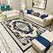 Jiaosa Dywany nadają się do prania w pralce, do sypialni, różne rozmiary, dywan wewnętrzny ciemnoniebieski, styl vintage, geometryczny z kwiatowym wzorem, piękny towar wykładziny, niebieski, 160 x 230 cm
