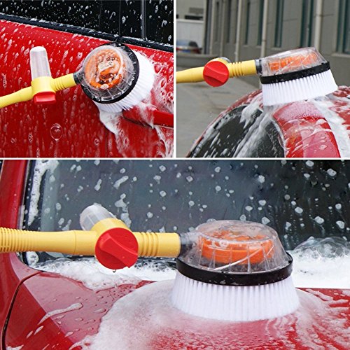 Hstyaig 8542144091 Car Wash Brush Car Cleaning Kit 360 Spin Car Mop Microfiber Car Cleaning Brush Detachable & Extendable Scrub Brush Garden Hose Spray Nozzle Spray Gun thumb #6