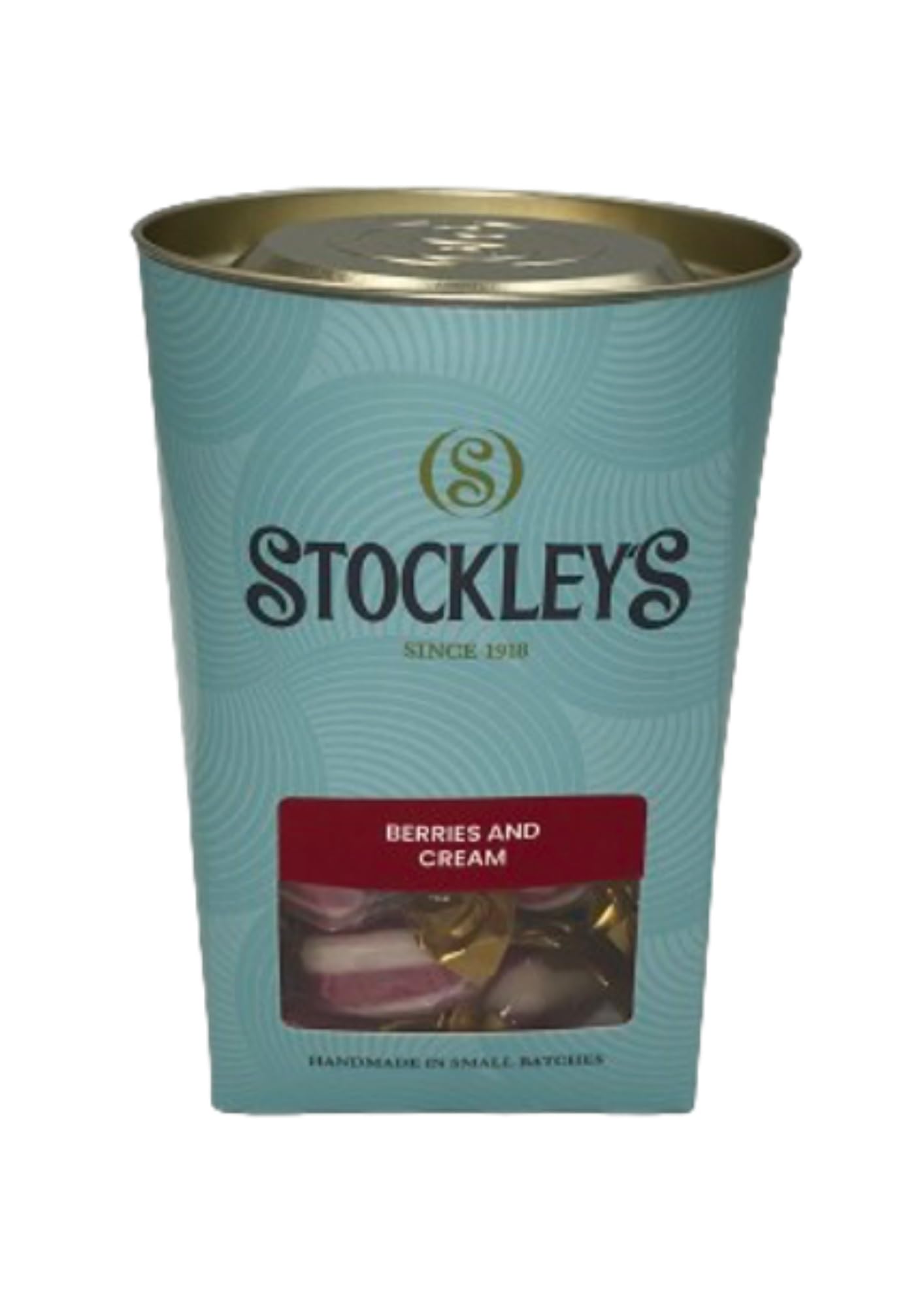 Stockley's Berries & Cream Treat Carton - 250g | Creamy Fruit-Flavoured Sweets with Chewy Raspberry Centres