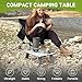 ATEPA Ultralight Compact Small Camping Table, Backpacking Mini Small Folding Camping Side Table for Camp, Portable Table for Outdoor Picnic,Tent,Travel,Beach