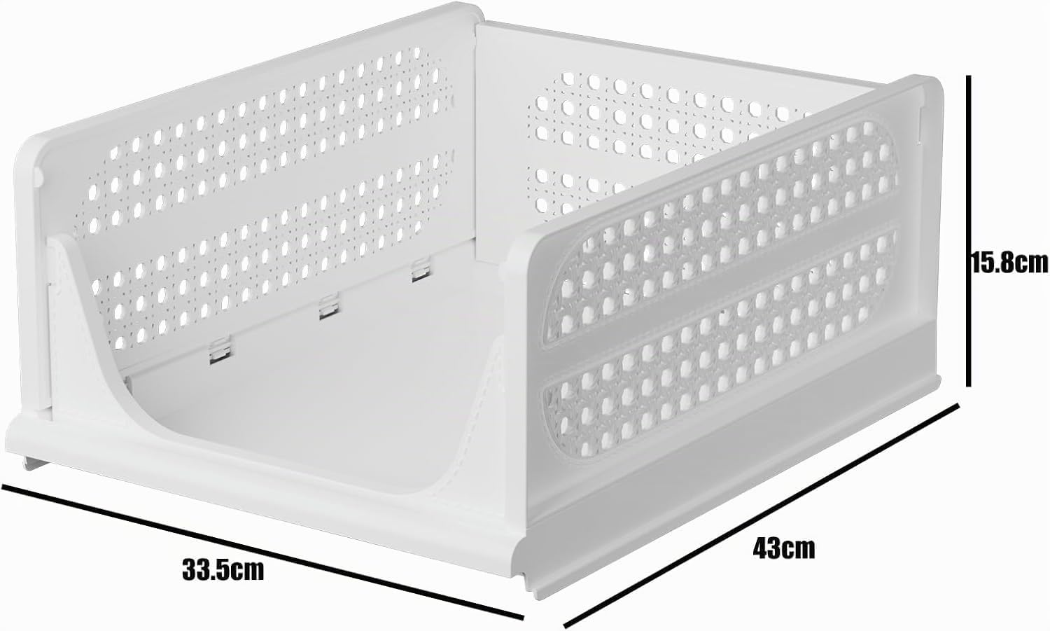 RMAN 6 Stück Kleiderschrank Organizer Faltbare Stapelbar Schrank Organizer | Schubladenboxen, Aufbewahrungsboxen, Unterwäsche, Socken, Kleidung, Weiß