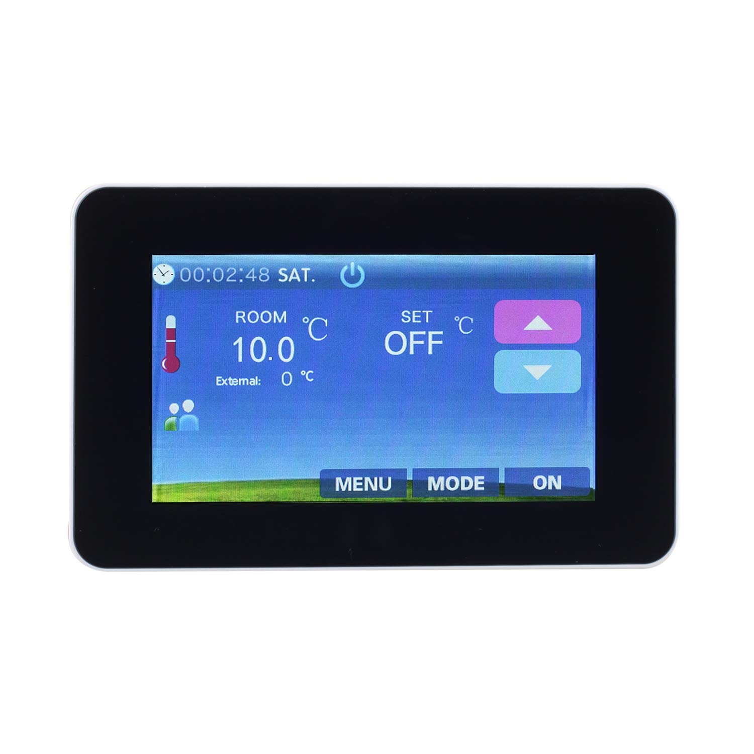 Buy ADAHX Smart Thermostat,color Touch Electric Floor Heating Thermostat, 4.3 Inch Glass Wide