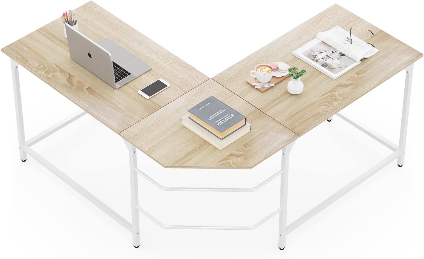 Elephance 59" Large L Shaped Desk Corner Computer Desk Gaming Table