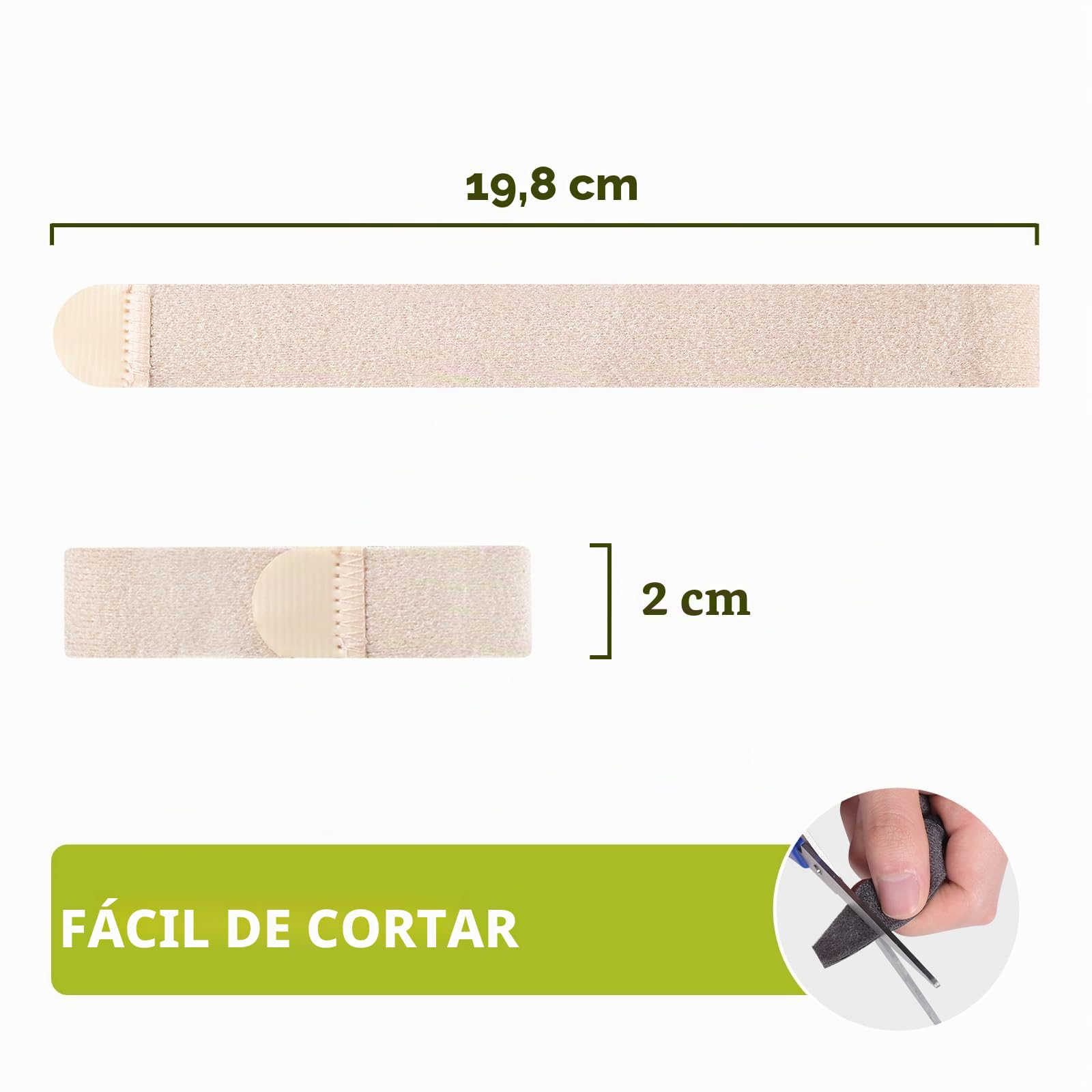 Bukihome 6 Piezas Enderezador de dedos en martillo, vendas de tela reutilizable para proteger y alisar los dedos en martillo, realinea los dedos doblados, rizados,Beige