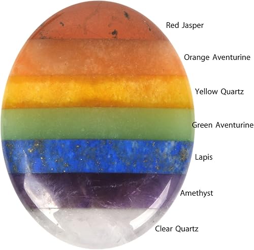 Miniatura 6 de Piedra de palma de bolsillo con piedras preciosas naturales curativas para el pulgar