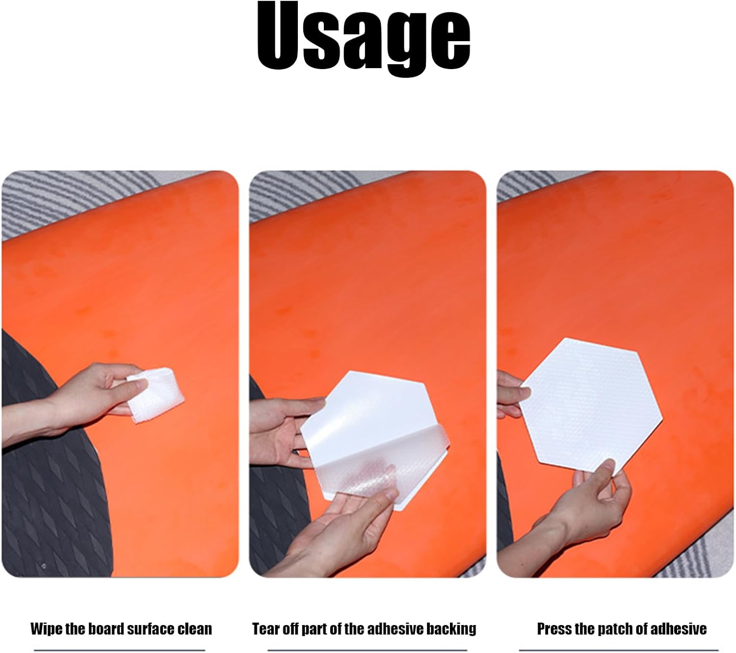 Surf Traction Pad,22 Piece Anti-Slip Hexagonal Traction,Surfboard Non Slip Pads - for Shortboard Skimboard Kiteboards Water Sports Men Women