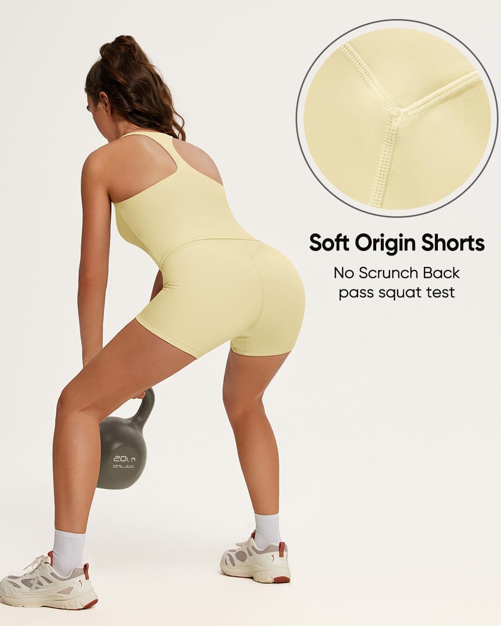 OMKAGI Workout Sets for Women Cute Square Neck Tank Tops Booty Biker Shorts Outfits