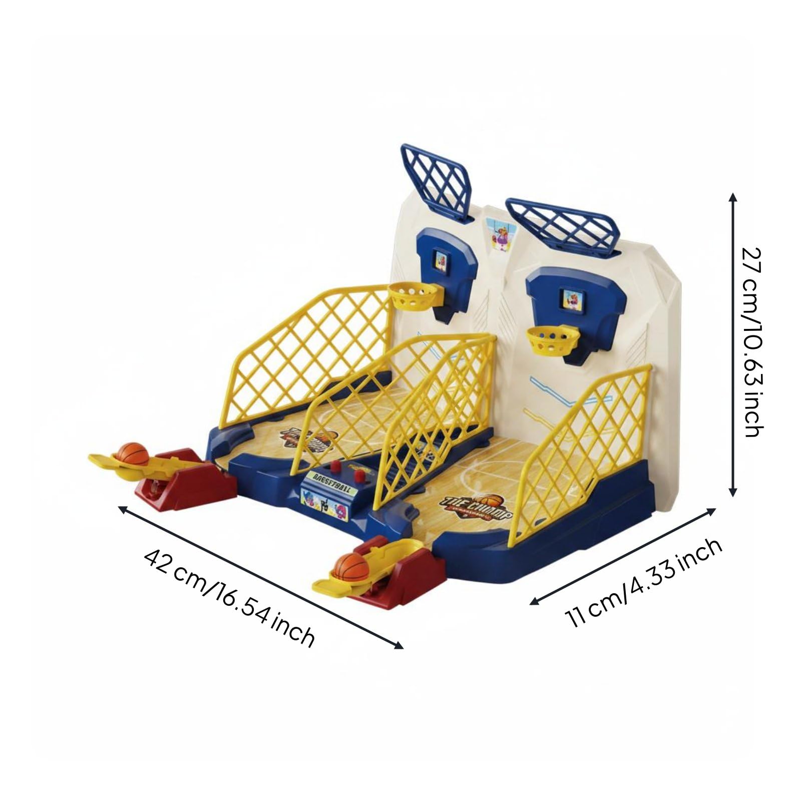 Gioco Basket Bambini Mini Arcade da Tavolo Lancia a Due Giocatori Canestri Punteggio Elettronico Luci Promuove, Macchina Da Basket Doppia