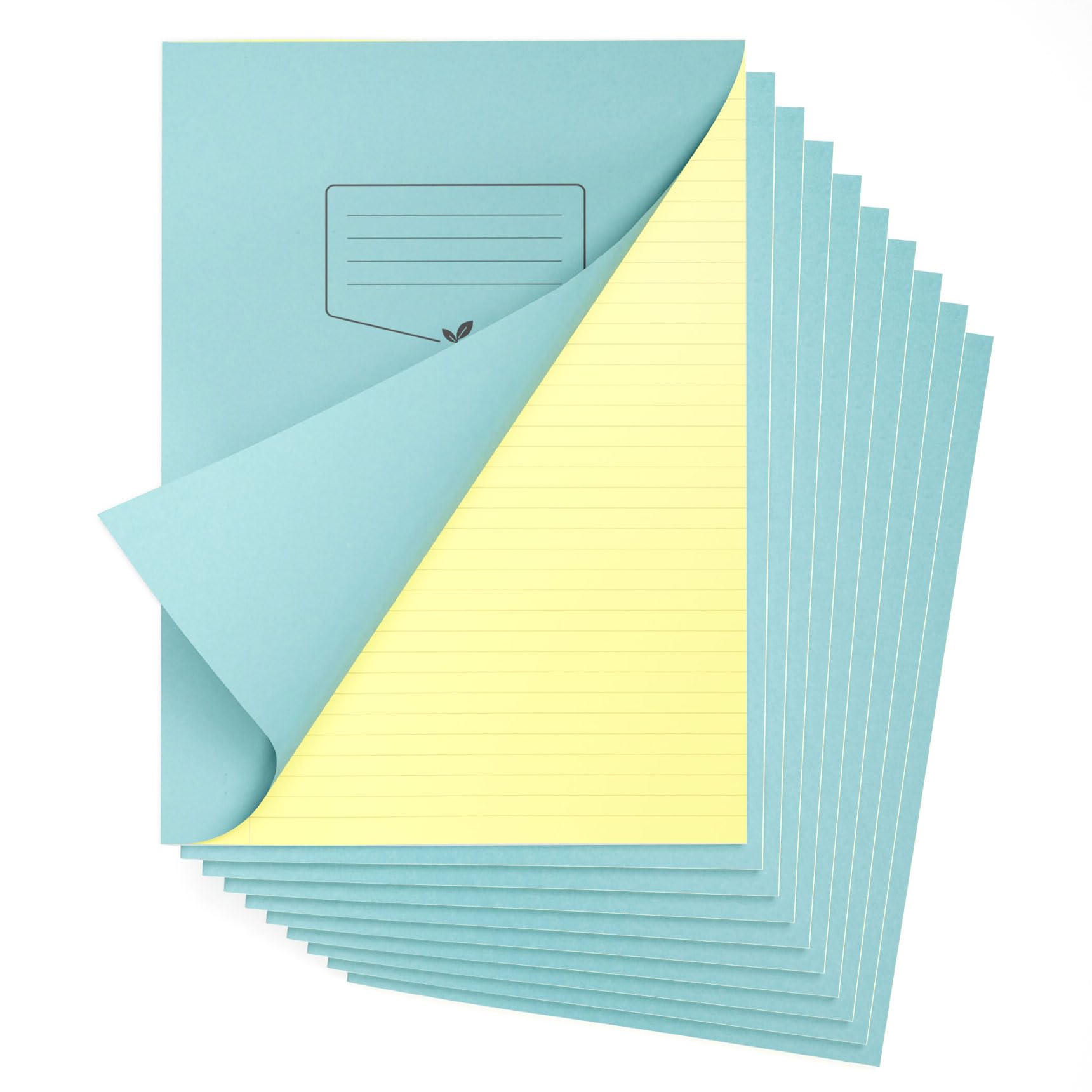 Silvine A4 Yellow Paper Dyslexia Exercise Book Pack of 10 | 80 Lined Pages, 80gsm Tinted Paper for SEN Supportive Learning & Memory Aid