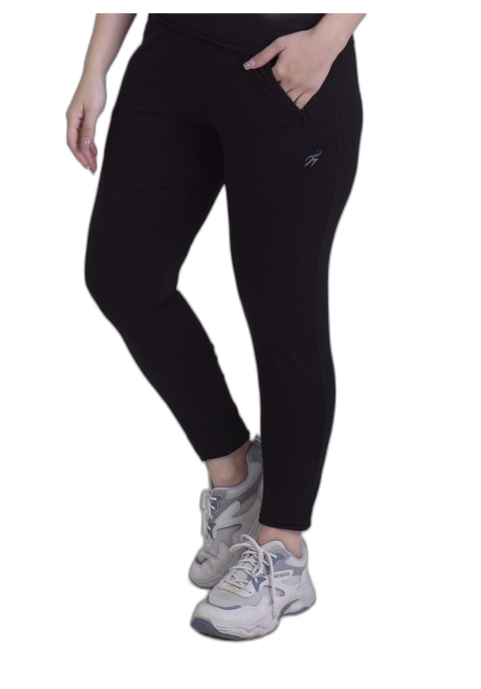 keepfit Cotton Spandex Slim fit Ankle Length Zipper Pocket Leggings for Women & Girls-picture-41