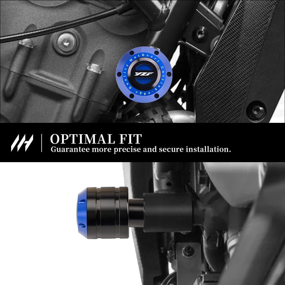 Motorcycle Frame Slider Crash Protector For YZF-R7 2022-2024 Engine Guard Aluminum Alloy yzf-r7 Accessories (Blue)