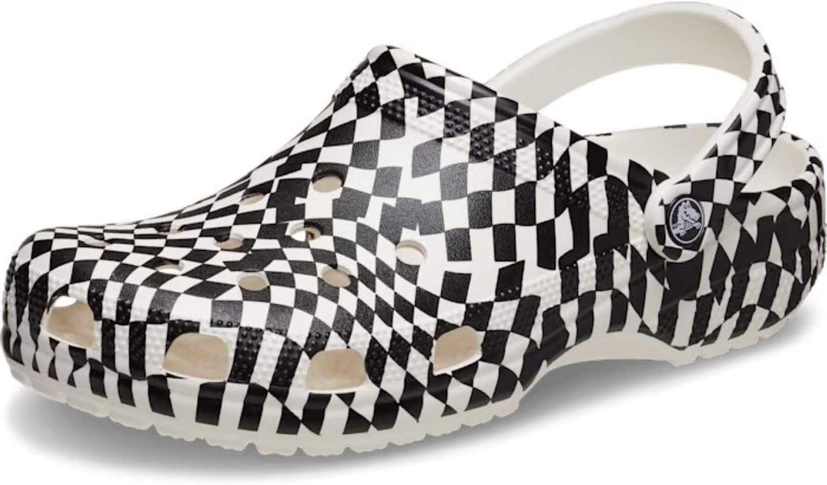 Crocs Unisex-Adult Classic Graphic Clogs, Checkered, 10 Women/8 Men