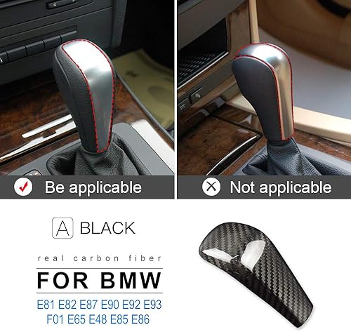 Miniatura 2 de AIRSPEED Cubierta de fibra de carbono para pomo de palanca de cambios BMW, control central, protector de cabeza de palanca de cambios, accesorios