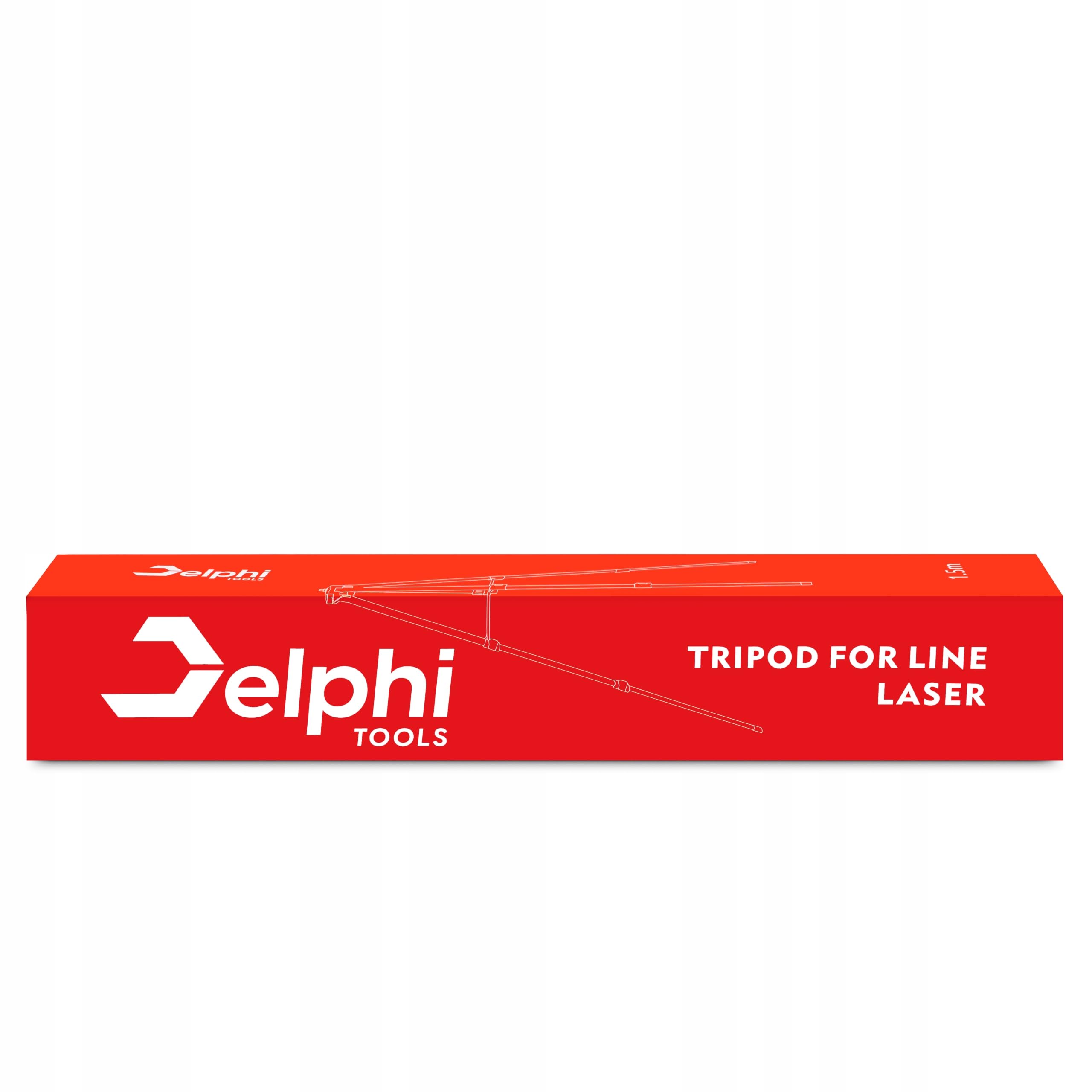 Delphi Trépied laser croix réglable 150 cm, filetage 5/8", trépied aluminium libellule intégrée, sac transport, robuste stable, inclinaison