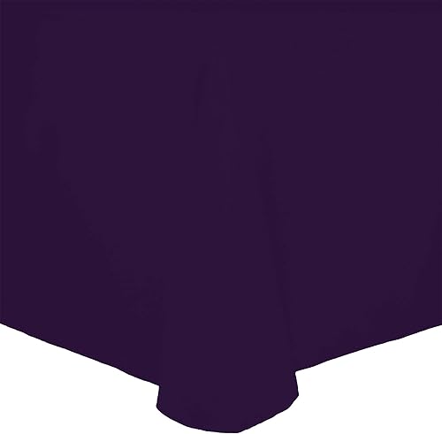 Ultimate Textile Cotton-Feel - Mantel de comedor fino ovalado de 60 x 84 pulgadas, color morado