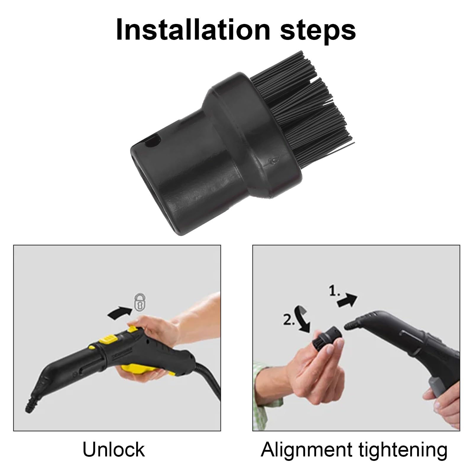 Eagles Cuscinetti di ricambio per scopa a vapore, compatibili con Karcher SC Steam Cleaner Set di panni in microfibra e spazzola rotonda per pavimenti SC ugello per pavimenti SC2 SC3 SC4 SC5 (5 panni