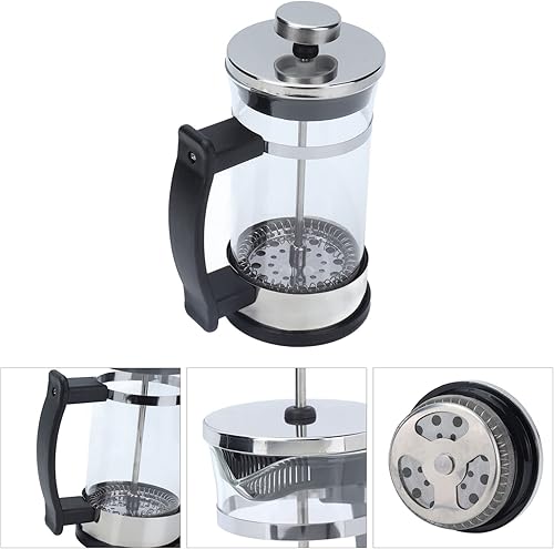 Miniatura 8 de Cafetera de prensa francesa prensa de café cafetera cafetera cafetera 118fl oz prepara café y té cafetera tetera tetera hervidor para oficina en casa