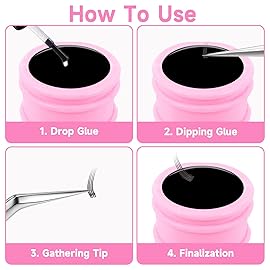 G2PLUS Glue Rings for Eyelash Extensions, 100pcs Disposable Lash Rings for Pigment, Baby Pink Eyelash Glue Holder, Makeup Plastic Glue Cup for Nail Art and Tattoo