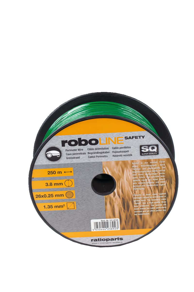 Ratioparts Cavo limitatore di sicurezza per robot tosaerba Ø 3,8 mm x 250 metri (tubo Ø 1,35 mm²)