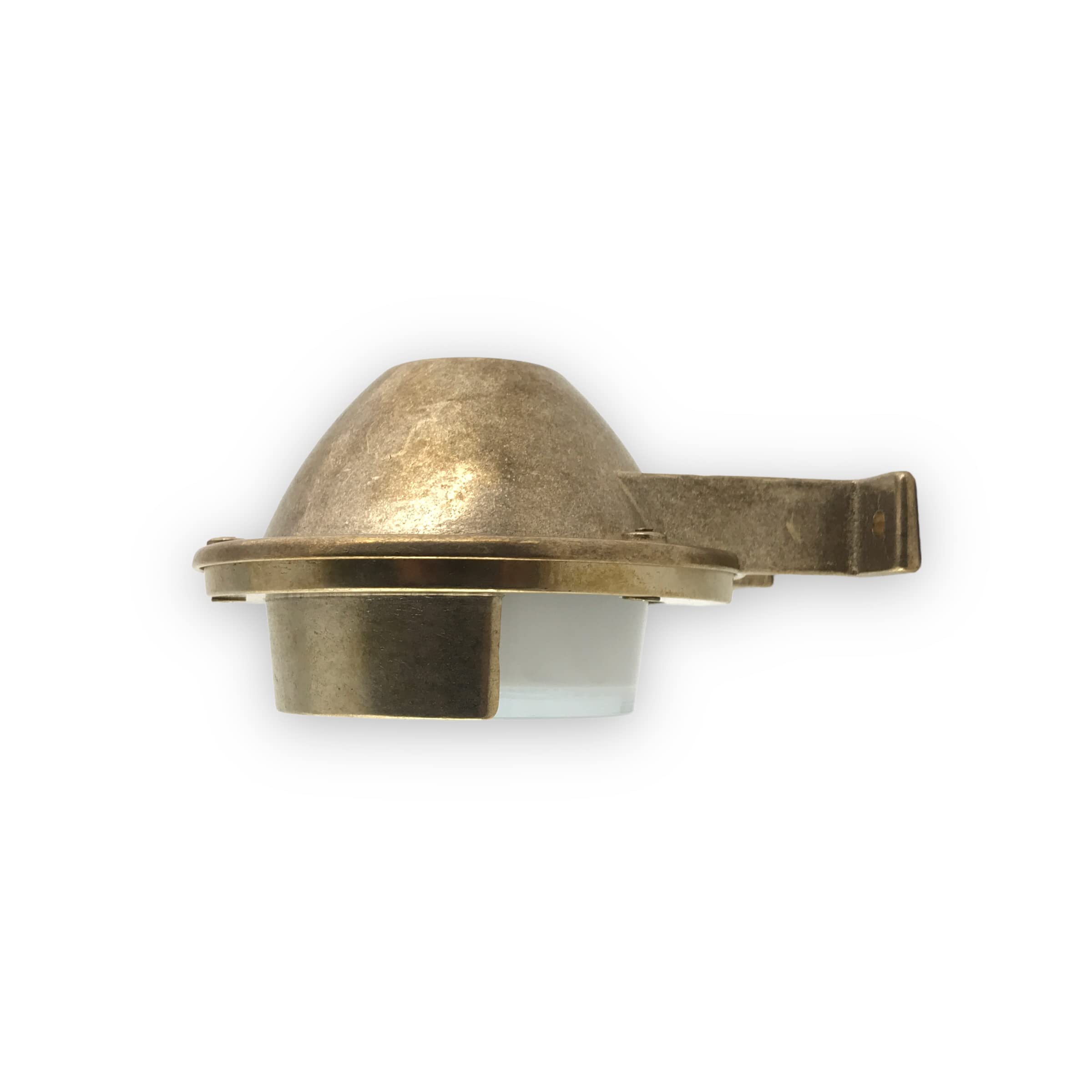 KsH and Co Mat Glass Pleades Brass die cast Round Bulkhead Light with Cover