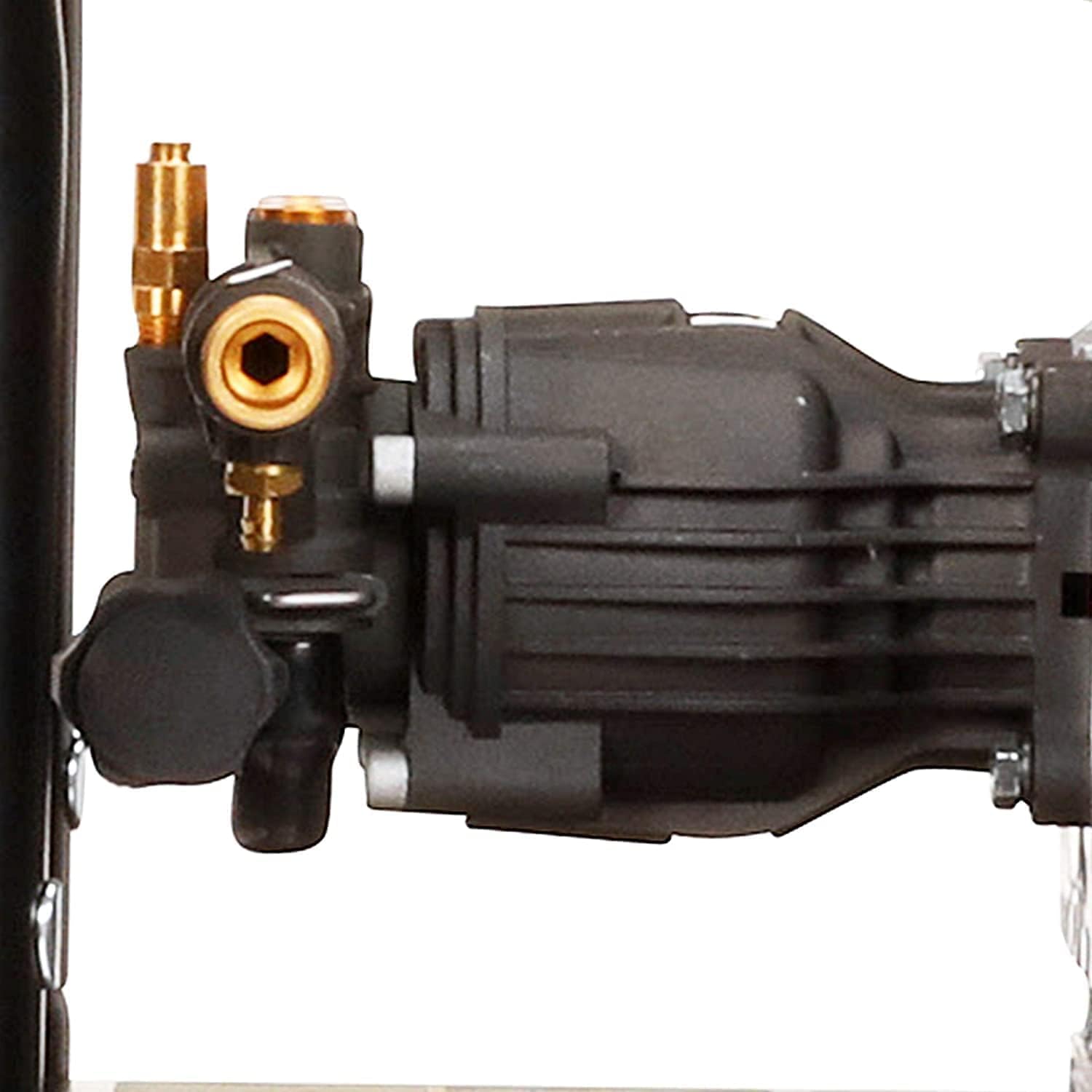 User cleaning a patio with the pressure washer