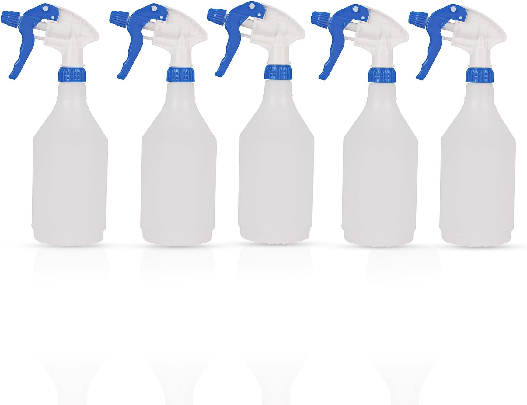 5 x Complete Pack Of 750ml Blue Coloured Hand Trigger Spray Bottles for Cleaning, Gardening and Feeding, Industrial & Domestic (5, Blue)