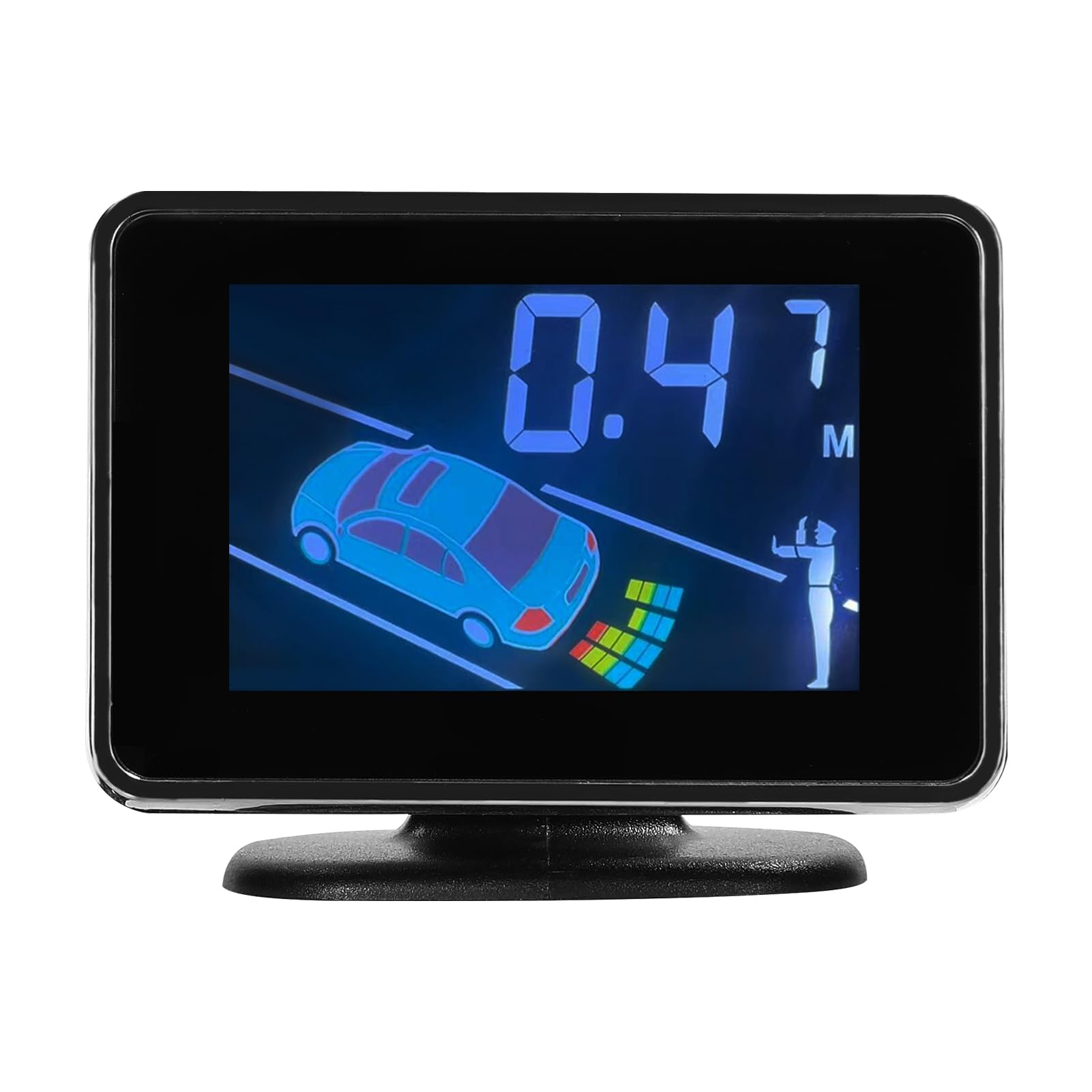 SIXRUN Sensore di Parcheggio per Auto, di Visualizzazione LCD, Sensori di Retromarcia Ultrasensibili per Auto con Supporto per 8 Sensori e Volumi Regolabili per Un Facile Parcheggio (Black)