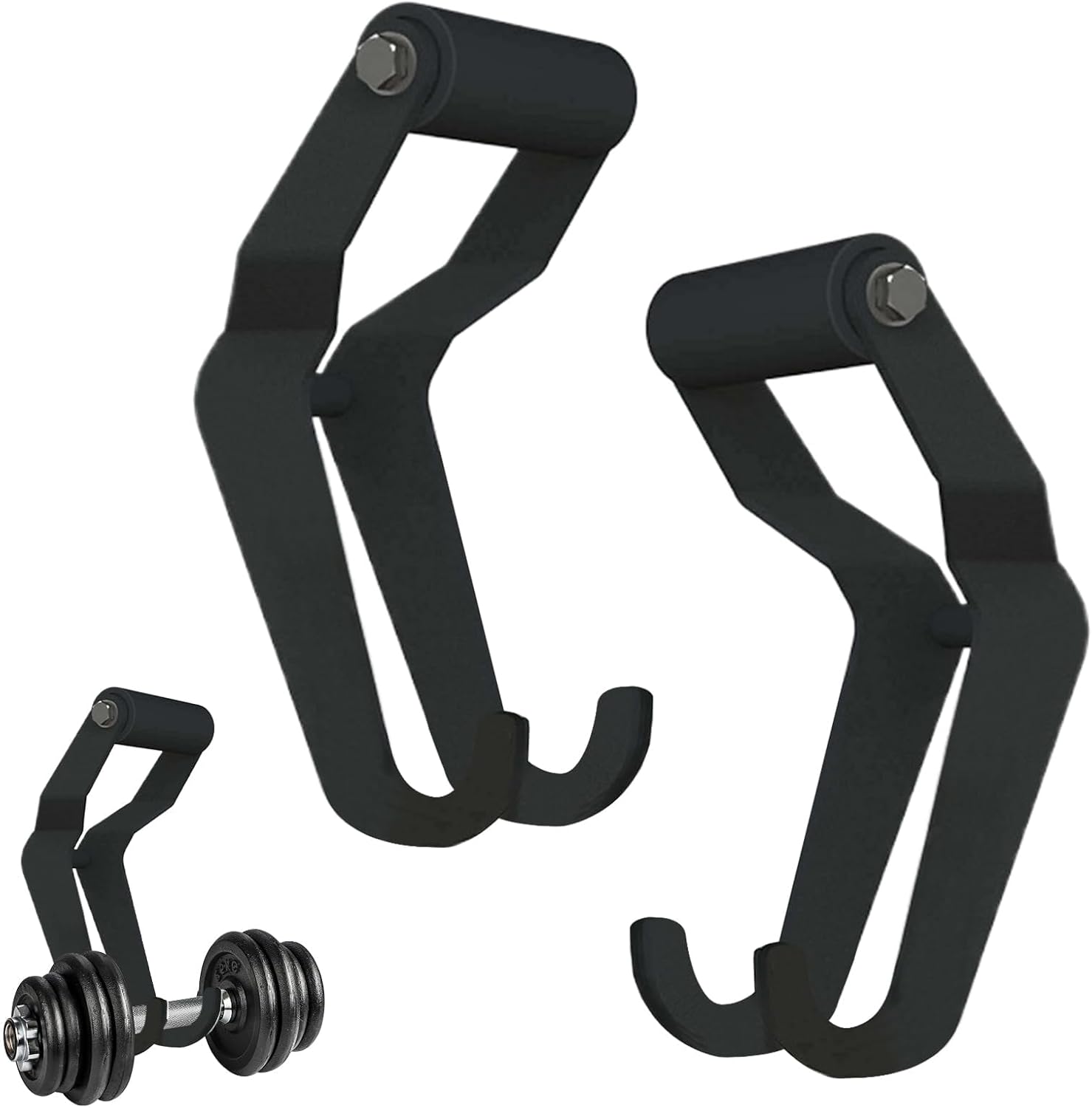 ダンンベル スポッター フック - 人間工学設計 大型耐荷重 - ヘビーデューーティーラックアタッチメント,ジム・自宅・室内用 男女
