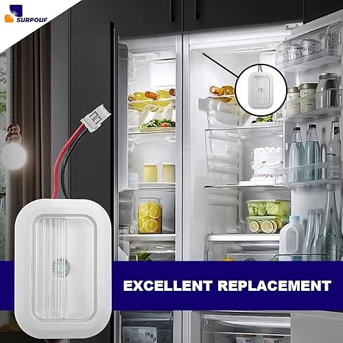 Miniatura 4 de 5 unidades de SURPOUF W10843353 W10695459 - Conjunto de módulo de luz LED para refrigerador Whirlpool Maytag reemplaza W11126053, W10660728,
