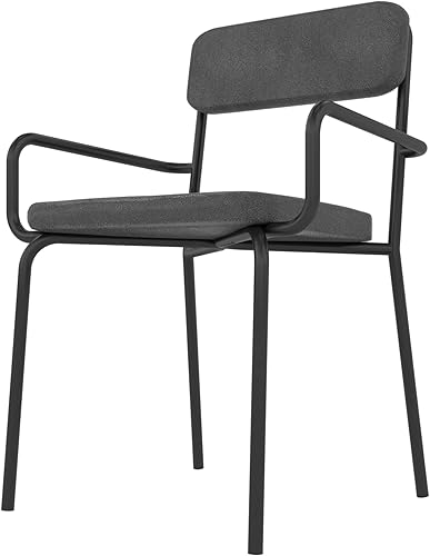Miniatura 4 de Manhattan Comfort Whythe - Silla de comedor moderna de piel sintética, diseño simple, color negro