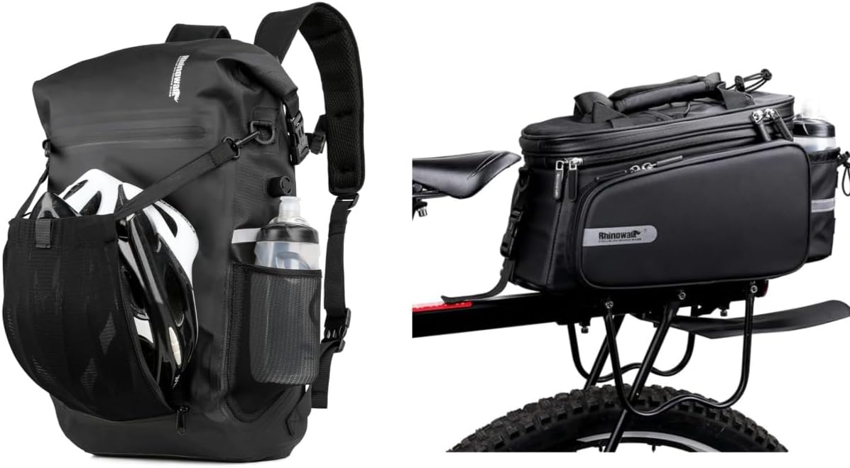HUNTVP Bike Trunk Bag Bike Pannier Bag Sports & Outdoors