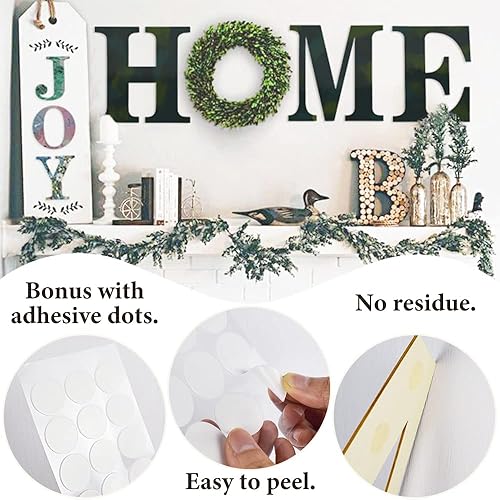 Miniatura 5 de HEKOOLA Letras de madera grandes de 12 pulgadas y pequeñas letras de madera de 6 pulgadas para manualidades decoración de pared letras de madera sin