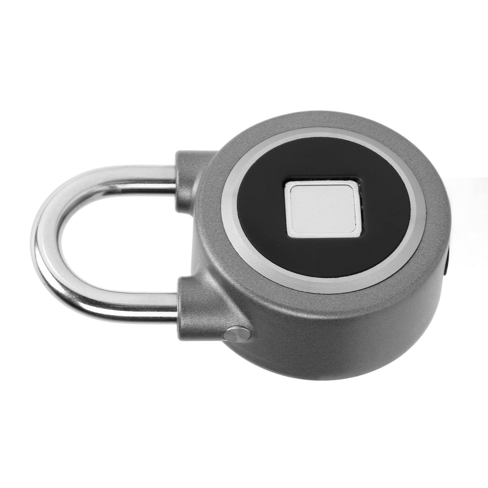 Candado de Huella Digital con Desbloqueo Remoto por Aplicación Bluetooth y Carga por USB para Cajas Fuertes de Gabinetes de Gimnasio (Gris)